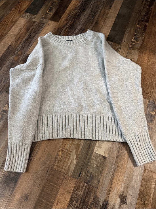 Lands' End Sweaters - Lands' End Light Gray Crewneck Knit Sweater
